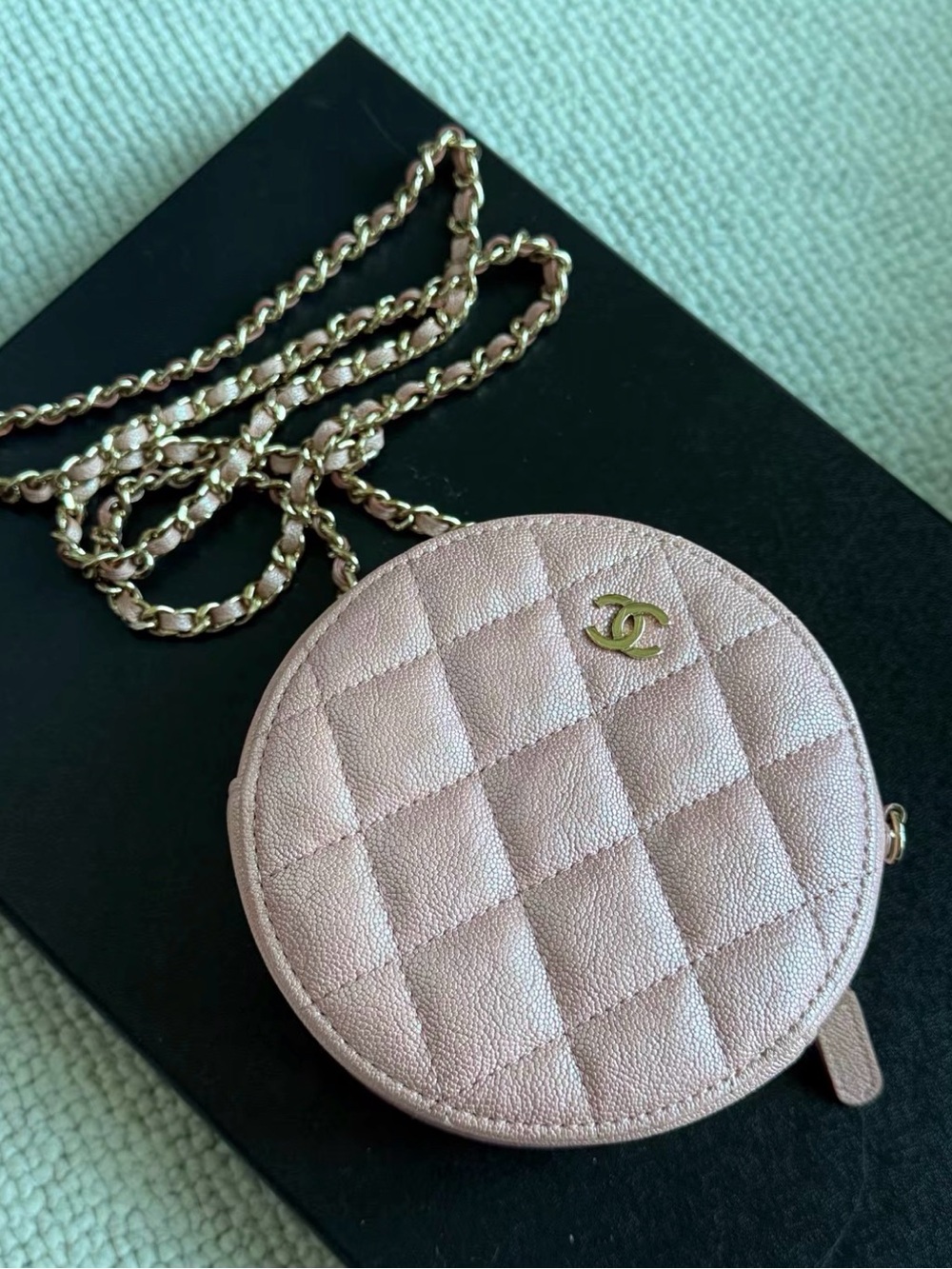 CHANEL Chanel Pink Mini Round Flap Bag